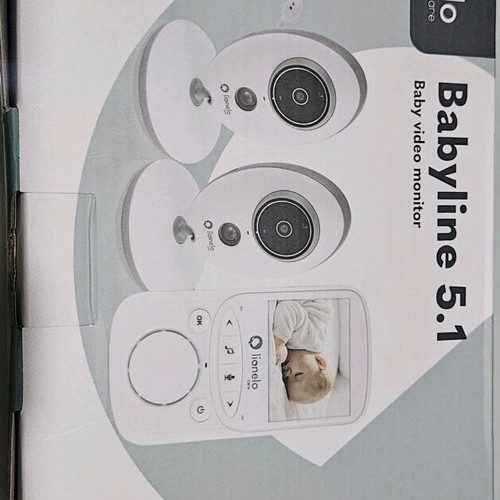 Lionelo Babyline 5.1 white baby monitor with two cameras, new