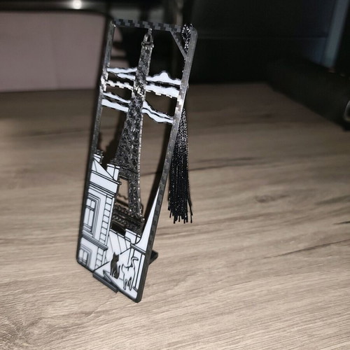 Handmade 3D Printed Paris Bookmark with Eiffel Tower and Tassel new