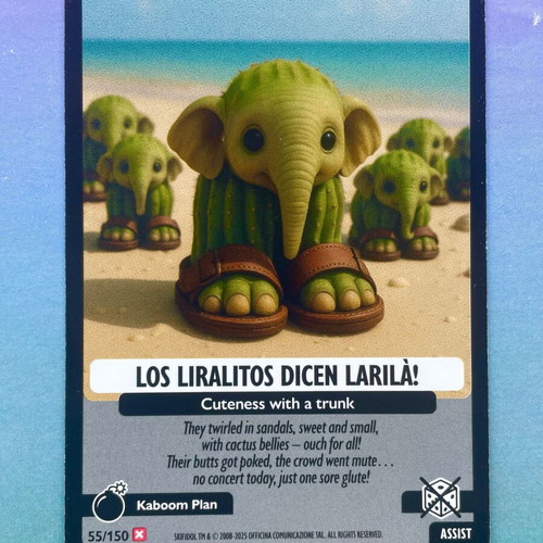 Los Liralitos Dicen Larilá #55 Italian Brainrot Psychedelic Universe card new