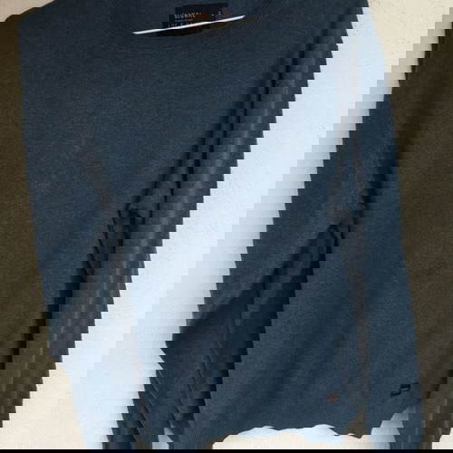 Signal син пуловер XL от 100% органичен памук като нов