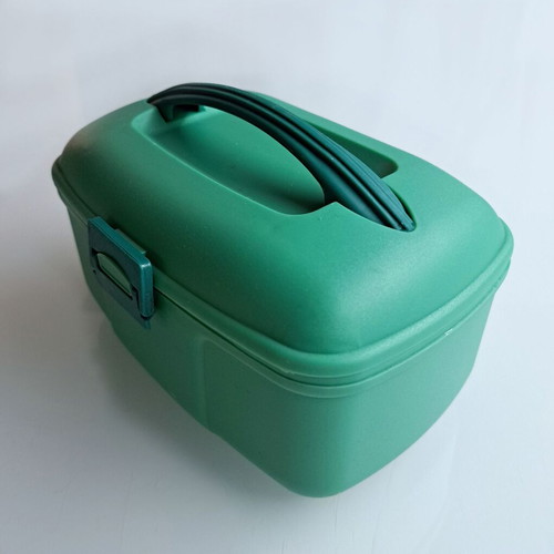 Mini hard type toiletry bag new, green, large capacity