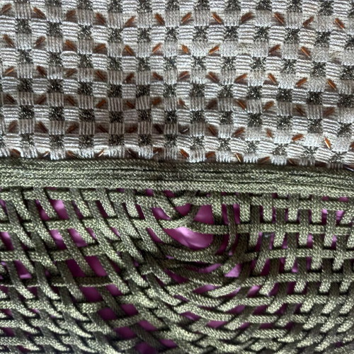 Table runner like new beige itamina embroidered with beads