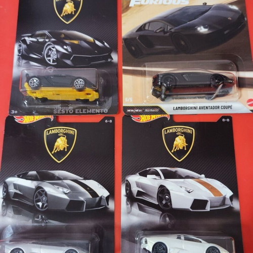 Lamborghini Hot Wheels toy car set, 4 pieces