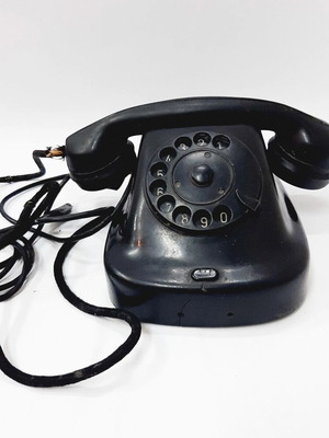 Vintage Bakelite Rotary Phone used from 1960s Bulgaria