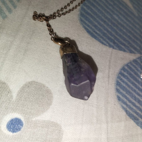 Women's pendant with purple stone handmade like new