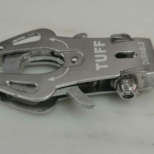 Tuff Silver Keychain Carabiner New, 6 cm, Aluminum
