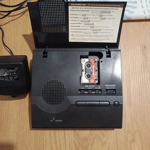 Vintage GE Answering Machine GE Single Microcassette Answerer (Model 2-9815)