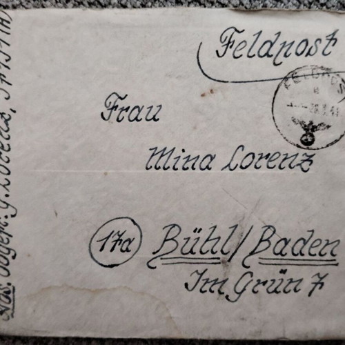 German Reich Feldpost envelopes WWII complete family archive