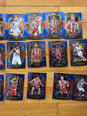 Panini Select EuroLeague Olympiacos blue Prizm cards lot 16 like new