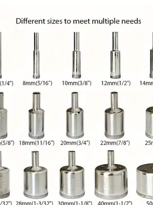 Hole saw set 15 pieces new with diamond coating