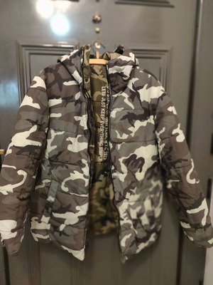 Camo μπουφάν παραλλαγής διπλής όψης Zara καινούργιο πολύχρωμο