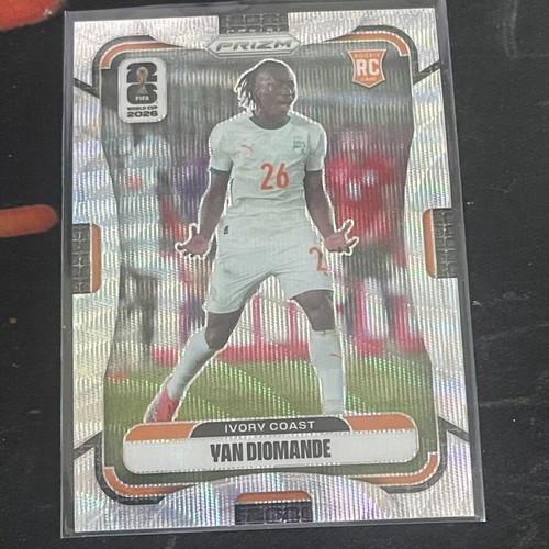 Yan Diomande RC Silver Wave Panini Prizm World Cup Card like new