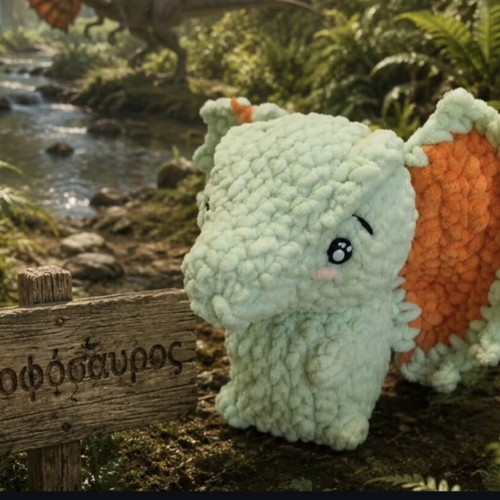 Handmade dinosaur toy new, single piece