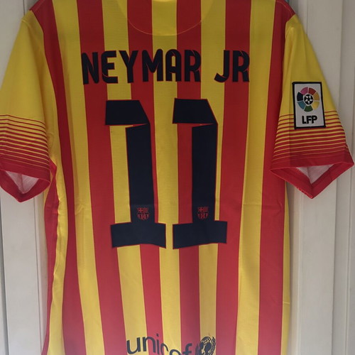 Barcelona 13/14 Neymar 11 Replica Jersey Large with LaLiga Patch new