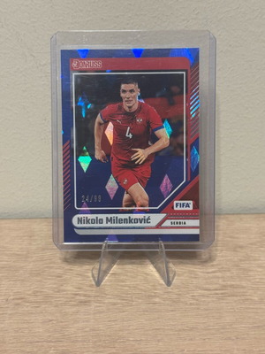 Nicola Milenkovic Serbia Blue Cubic Panini Donruss FIFA 2024-2025 card new