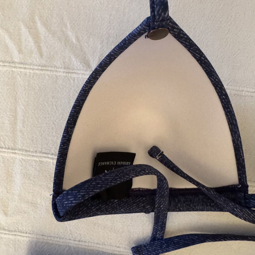 Armani Exchange bikini in dark blue denim style new