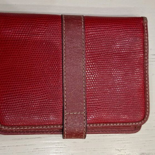 Lancel women's wallet used, red, 15x12 cm