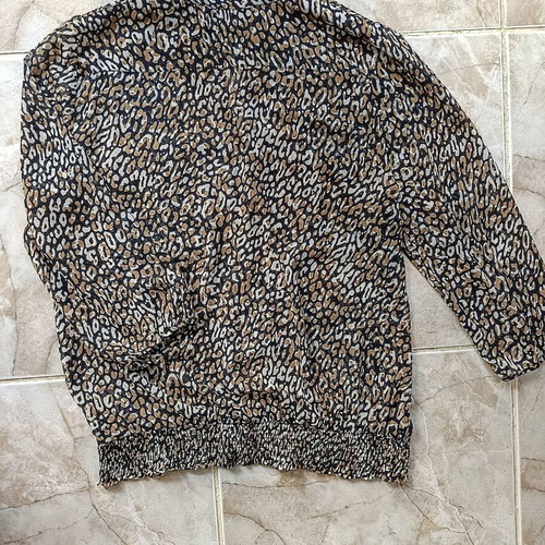 Zara Basic leopard print blouse like new, multicolor, size L