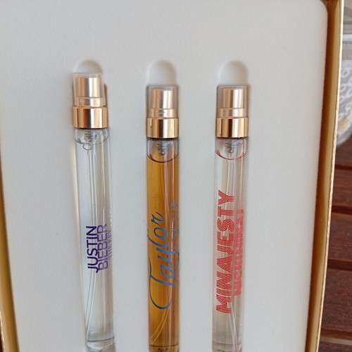 Justin Bieber fragrance gift set, new, 3 travel sprays 10 ml each