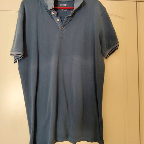 Men's short-sleeve t-shirts used, pack of 3, size L, blue and red
