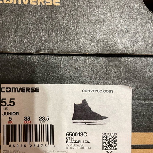 Converse women's athletic shoes like new, size 38, black