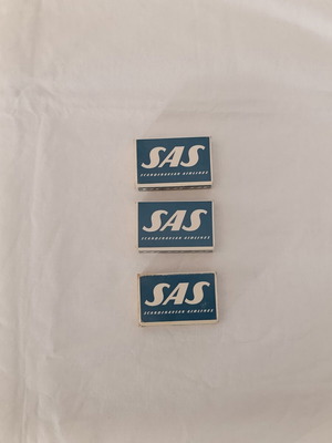 SAS Scandinavian Airlines vintage matchbox set of 3 used from 1960s