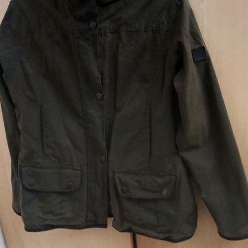 Oxford Blue Jacket women's tartan Eltham wax size S like new khaki