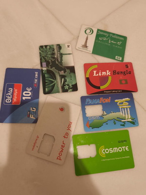Phone cards used, various