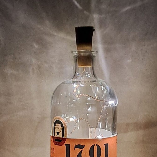 Decorative Tsipouro Bottle 17.01 Makryonitis Syros Distillery with LED lights like new