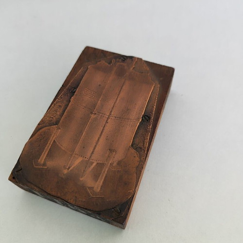 Vintage Typographic Printing Block used, industrial design