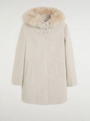 Mango coat like new, cream, size small