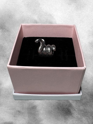 Pandora Snake Ring Sterling Silver new, gray multicolor