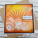 Handmade Easter greeting card with eggs new