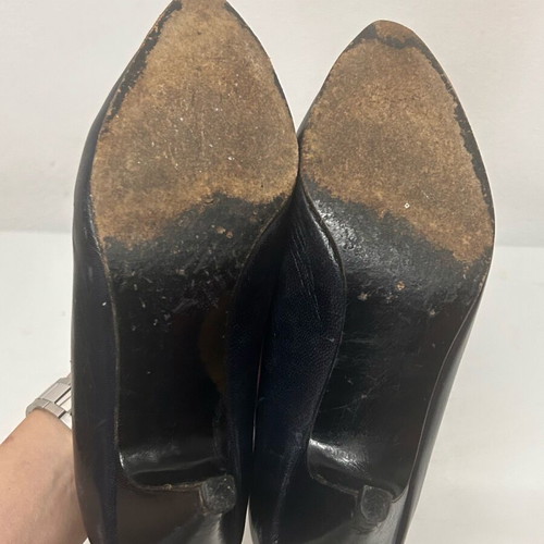 Haralas leather pumps blue used, size 37.5