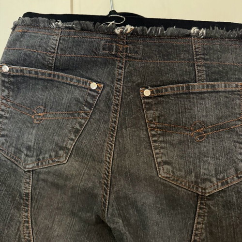 Blumarine denim pants like new, stone wash black with embroidery