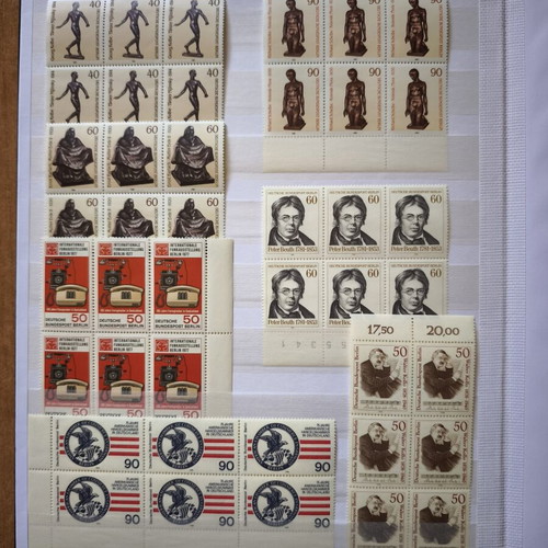 Berlin Collection of 50 Unused Lux Stamp Sheets in A4 Album