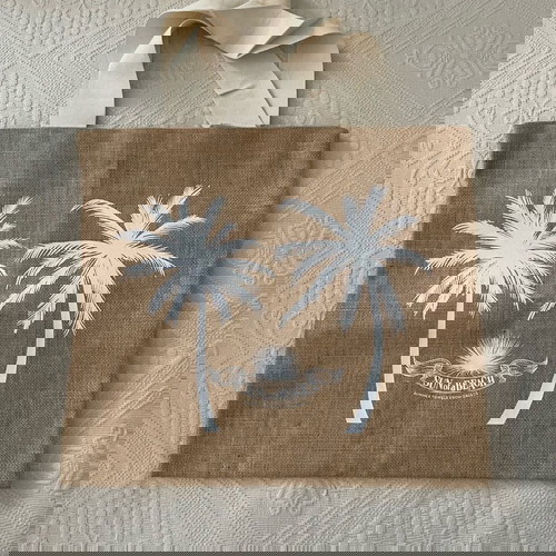 Ψάθινη τσάντα θαλάσσης Sun of a Beach, σαν καινούργια, πολύχρωμη