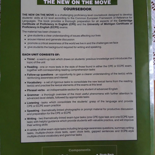 The New On The Move Coursebook used, CPE & ECPE