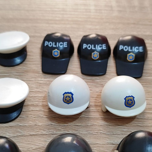 Playmobil Police Hats and Accessories used, set
