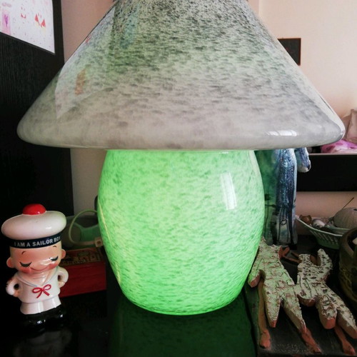 Glass table lamp used