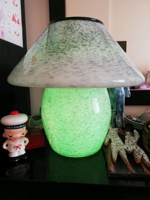 Glass table lamp used