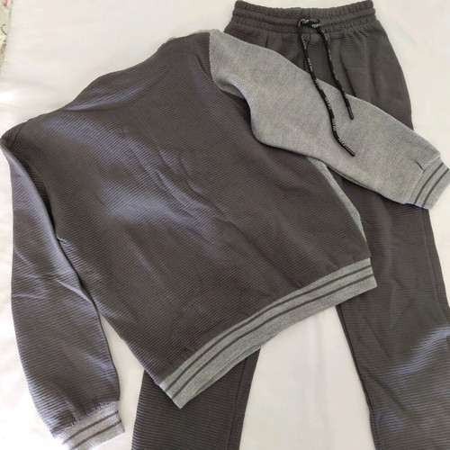 Boys' tracksuit set new, grey, 7 years, 100% cotton
