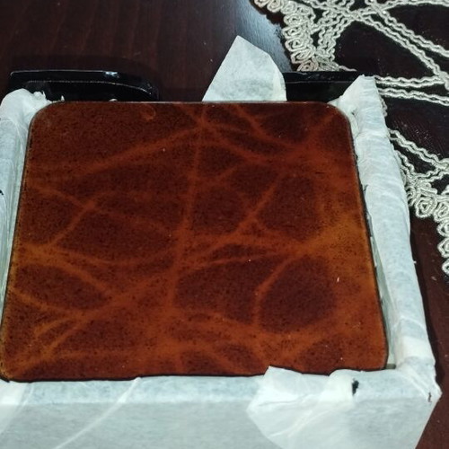 Vintage coaster set with tortoiseshell effect and case