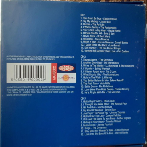 The Cream of Vintage Soul 3CD set used, R&B / Soul
