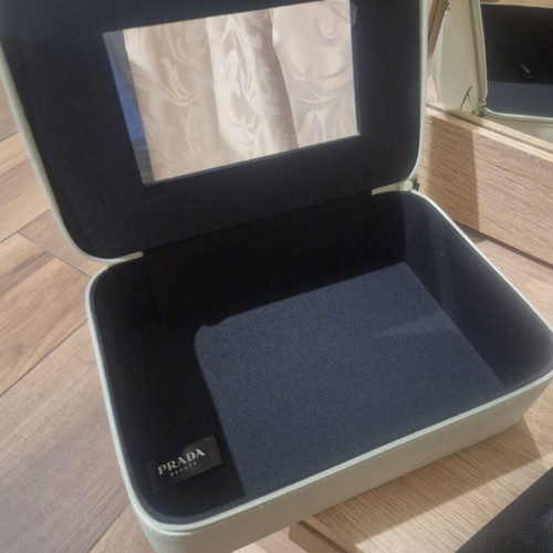 Prada Beauty Vanity Case mint green new