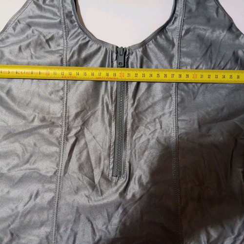 Textiles Vertrauen one-piece swimsuit used, silver/grey metallic, L/XL