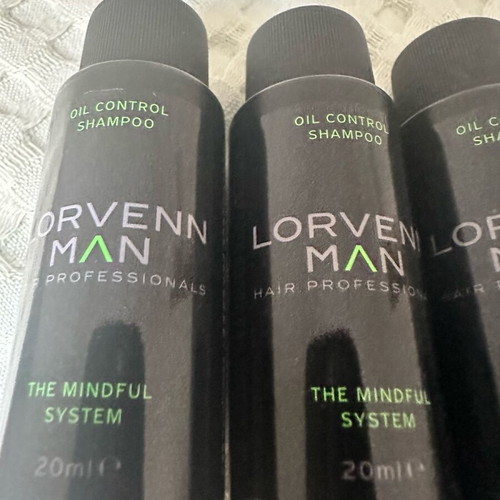 Lorvenn man Oil shampoo new, 3x20ml, The mindful system