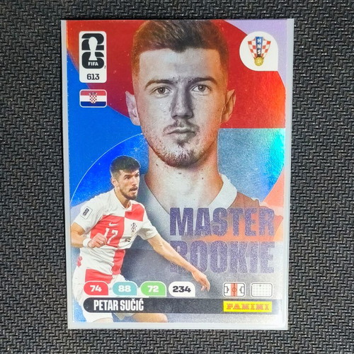 Petar Sučić Master Rookie Panini Adrenalyn XL FIFA World Cup 2026 card new