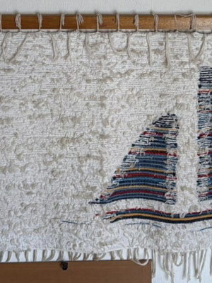Traditional wall hanging used, length 1.50 m