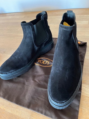 Tods Chelsea boots men new, size 43, black
